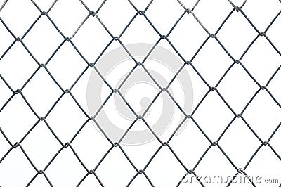 Chainlink metal wire fence