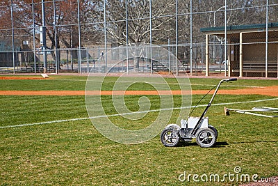 Chalk LIne Machine on Baseball Field