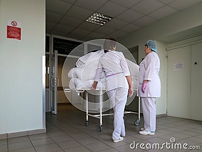 Change of linen in the city hospital