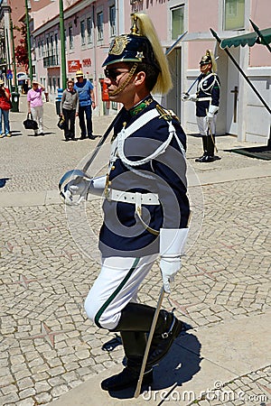 Changing of Guard in Lisbon, Portugal