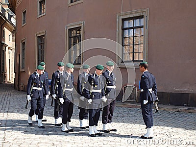 Changing of the guard at the Royal Palace Sweden