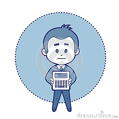 Character accountant with calculator