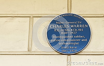 Charles Warren blue plaque