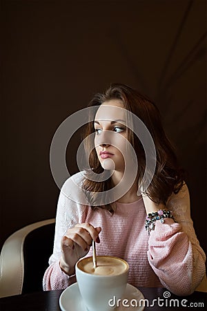 Charming woman in a restaurant