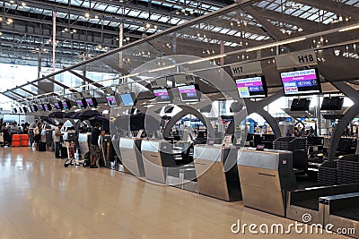 Check-in Counters at Bangkok Suvarnabhumi Airport