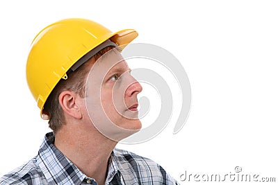 Cheerful Construction Worker Portrait Isolated