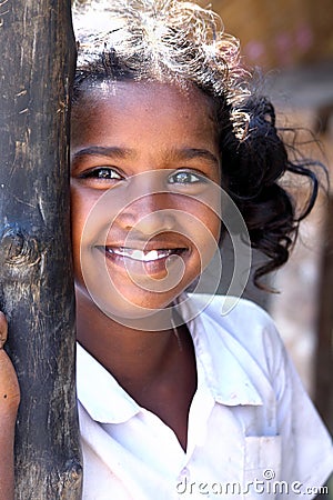Cheerful Indian Rural Girl
