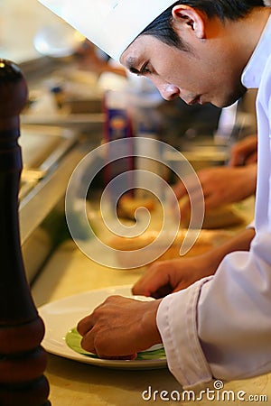 Chef at kitchen restaurant