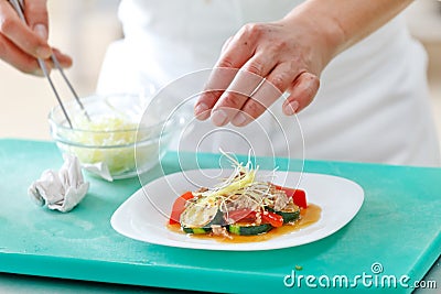 Chef preparing food