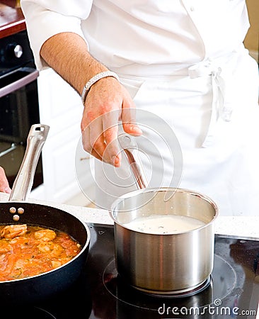 Chef preparing food