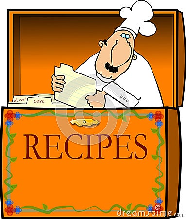 Chef In A Recipe Box Stock Photo - Image: 227