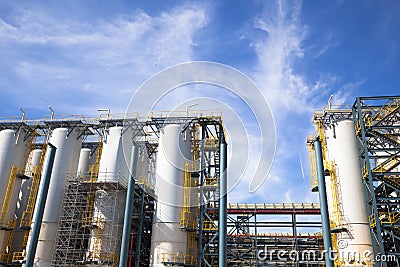 Chemical Industrial Plant against the blue sky