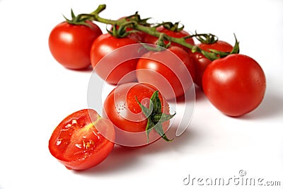 Ripe Cherry Tomatoes On A Branch Royalty Fr