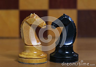 Chess black and white figures