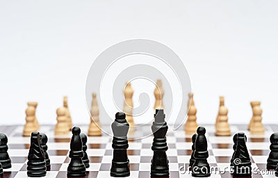 Chess game of strategy business concept