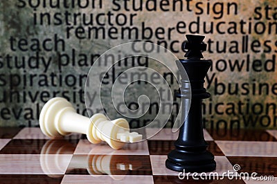 Chess and learn concept