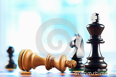Chess winner defeats white king