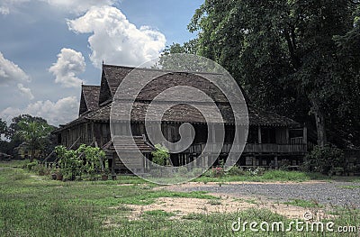 Chiang Mai, Thailand, 7 June 2014 - 140 years old ancient house reconstructed