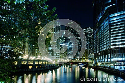 Chicago River at Night