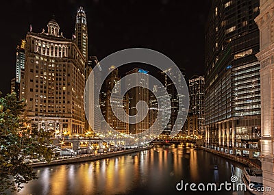 Chicago River by Night