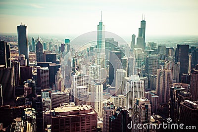 Chicago Skyline Aerial View