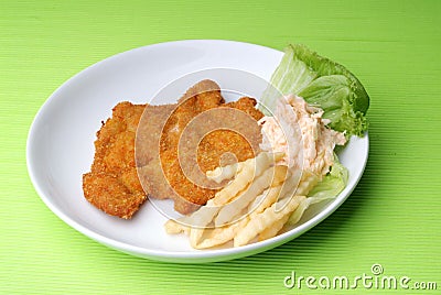 Chicken chop with chips