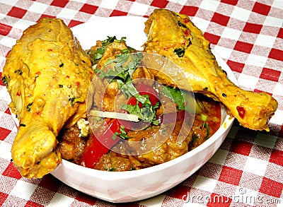Chicken curry and chicken legs