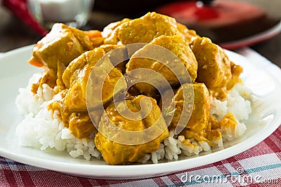 Chicken curry with rice