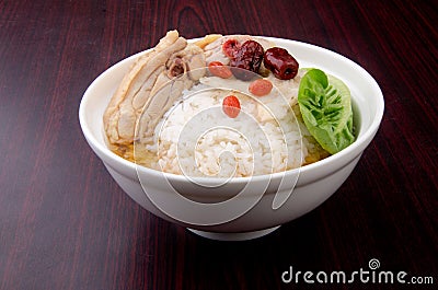 Chicken Rice on background, asia food