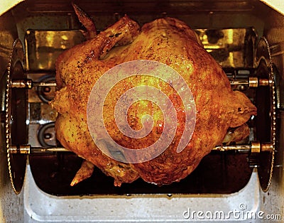 Chicken in Rotisserie Back View