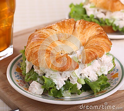 Chicken Salad on Croissant Roll