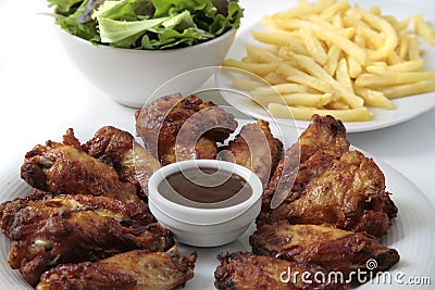 Chicken wings dinner