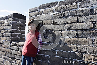 Child on Badaling great wall