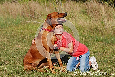 Child and dog - Happy Friendship