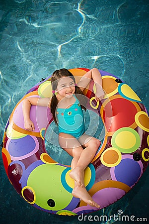 Child girl water inner tube