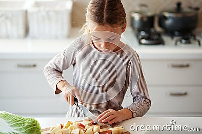 Child in kitchen