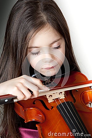 Child playing violin