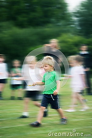 Child at school sports day