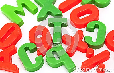 Children colored letters