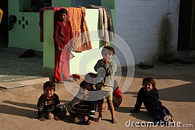 Children in Indian village
