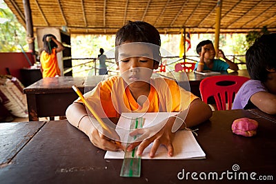 Children in lesson at school by project Kids Care