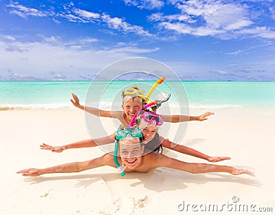 Children playing on beach