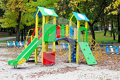 Children s slide at the park