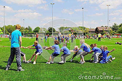 School children on sports day