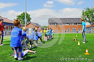 School children on sports day