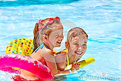 Children in swimming pool.