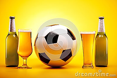 Chilled beer and sport