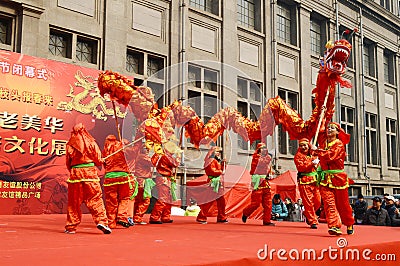 China dragon dances