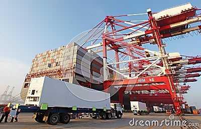 China Qingdao port container terminal