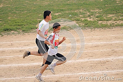 China: Student Track and Field Games / meter race